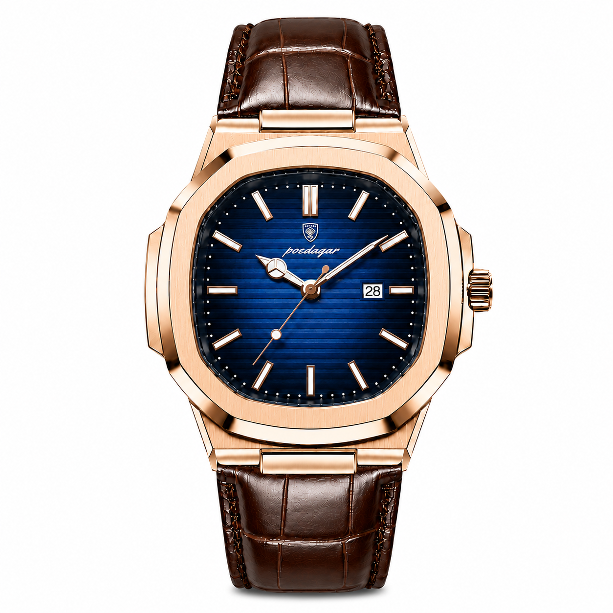 montre poedagar - Régalia or rose - bleu