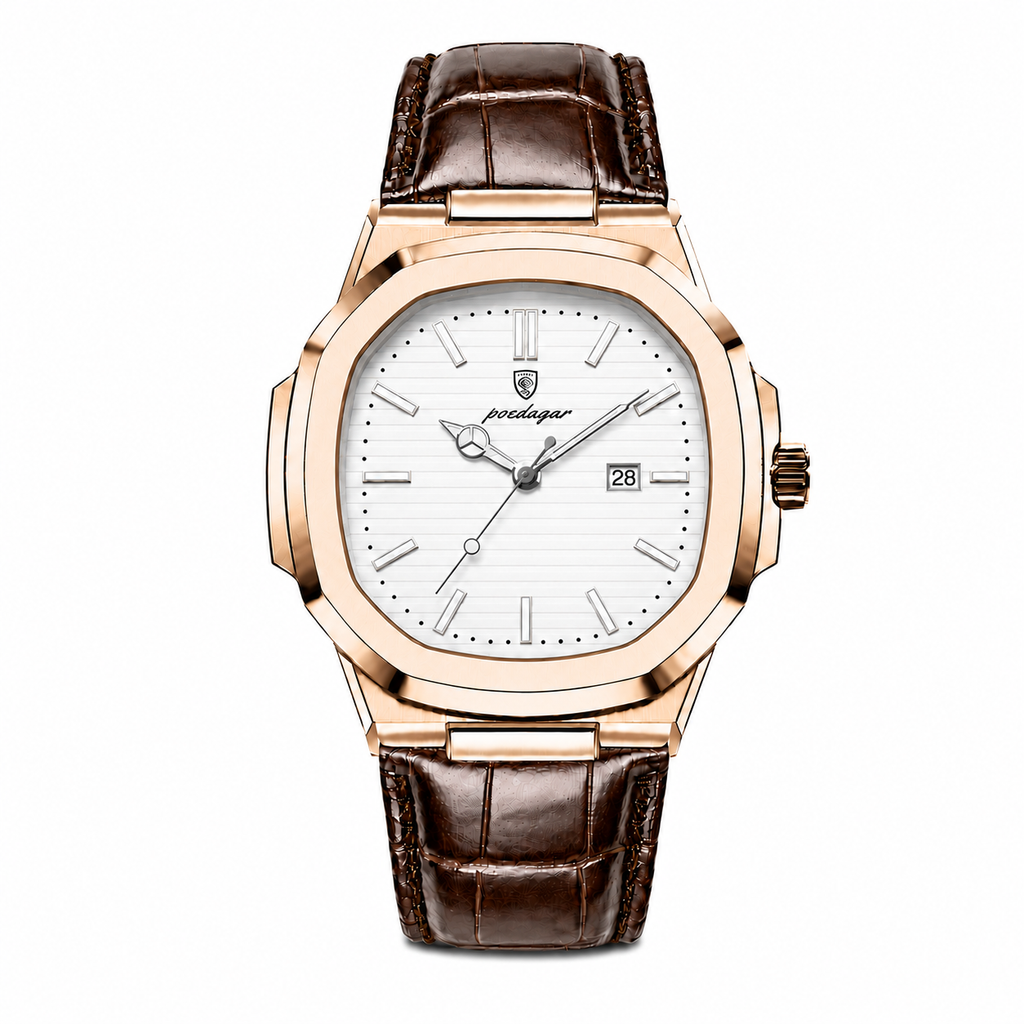 montre poedagar - Régalia or rose - blanc